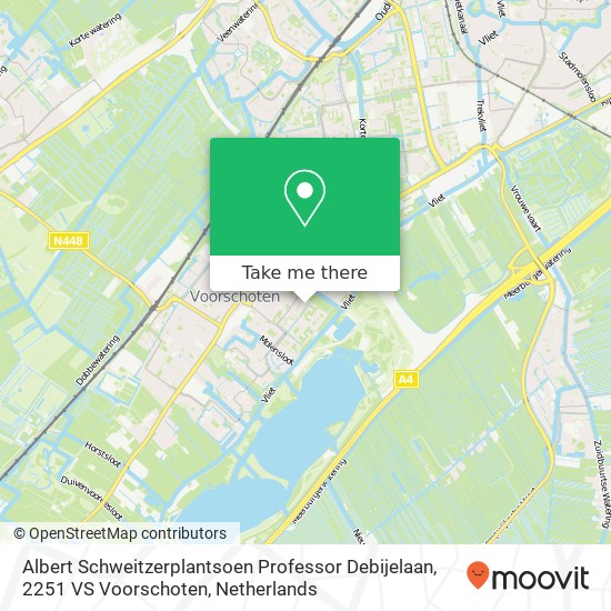 Albert Schweitzerplantsoen Professor Debijelaan, 2251 VS Voorschoten map