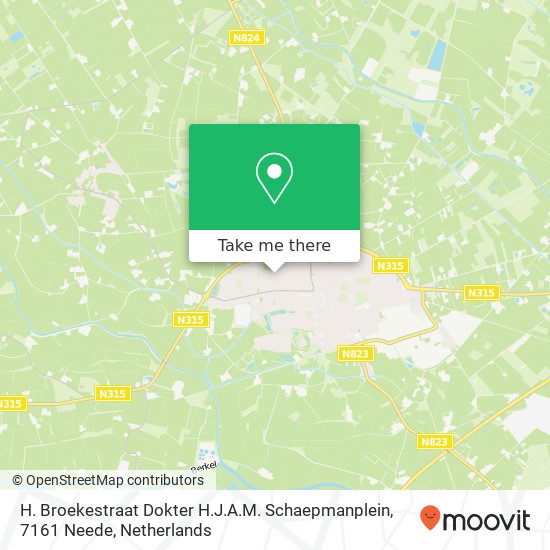 H. Broekestraat Dokter H.J.A.M. Schaepmanplein, 7161 Neede map