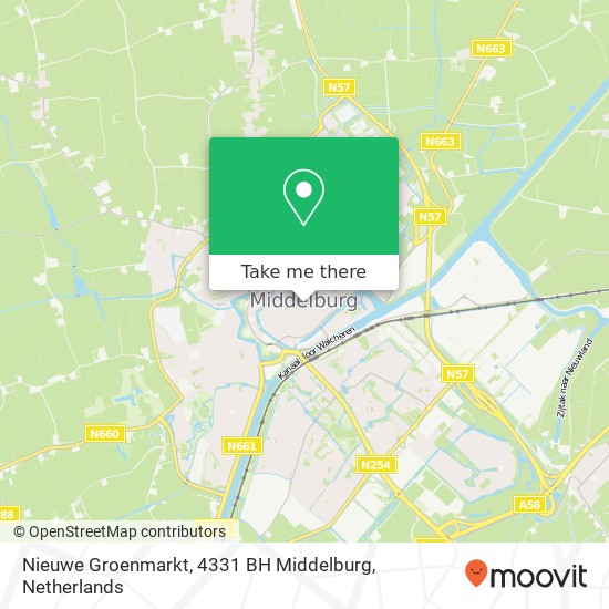 Nieuwe Groenmarkt, 4331 BH Middelburg Karte