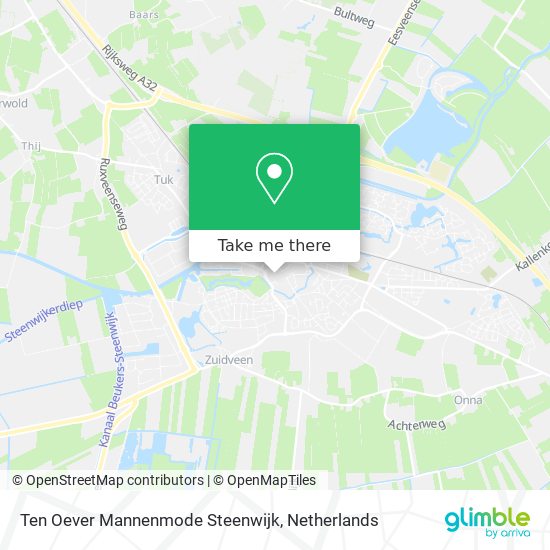 Ten Oever Mannenmode Steenwijk map