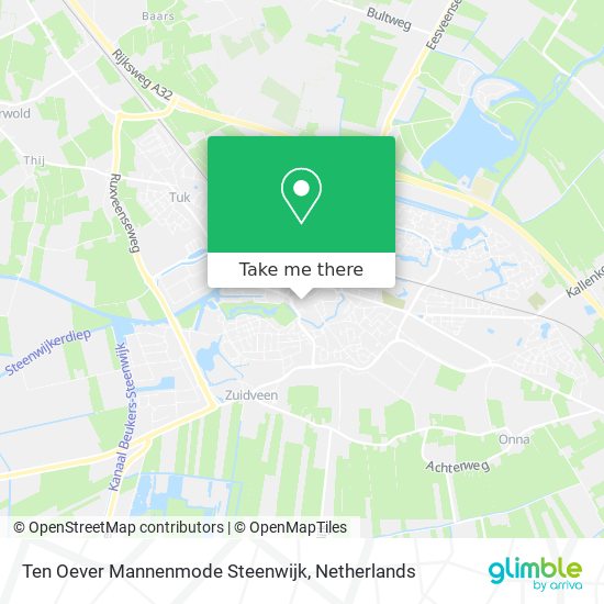 Ten Oever Mannenmode Steenwijk Karte