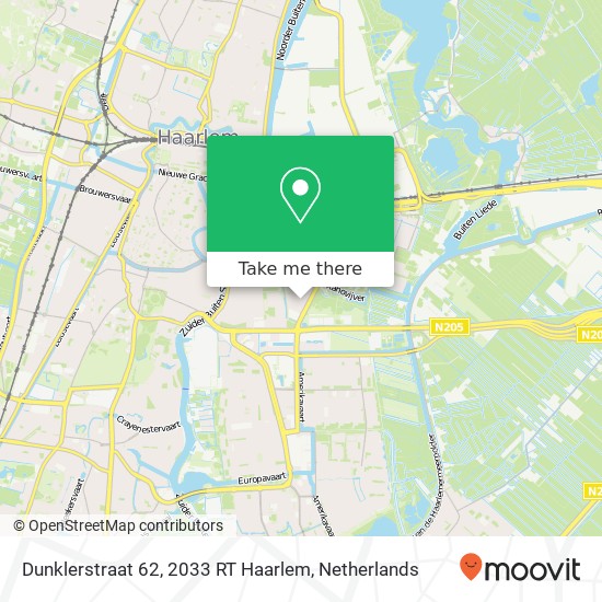 Dunklerstraat 62, 2033 RT Haarlem Karte