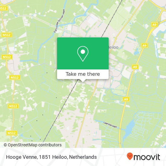 Hooge Venne, 1851 Heiloo map