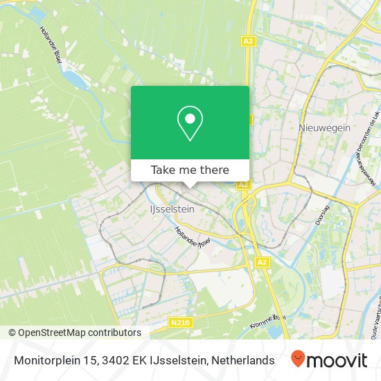 Monitorplein 15, 3402 EK IJsselstein Karte