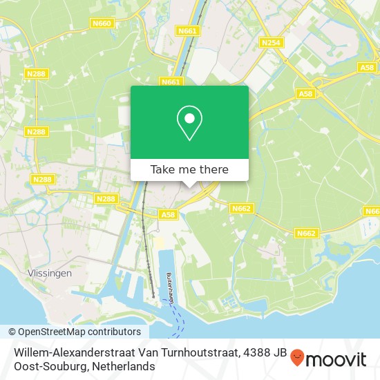 Willem-Alexanderstraat Van Turnhoutstraat, 4388 JB Oost-Souburg map