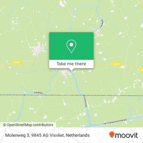 Molenweg 3, 9845 AG Visvliet Karte