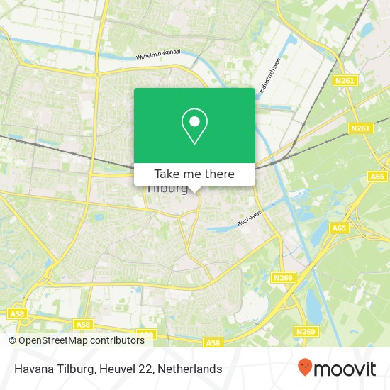 Havana Tilburg, Heuvel 22 Karte