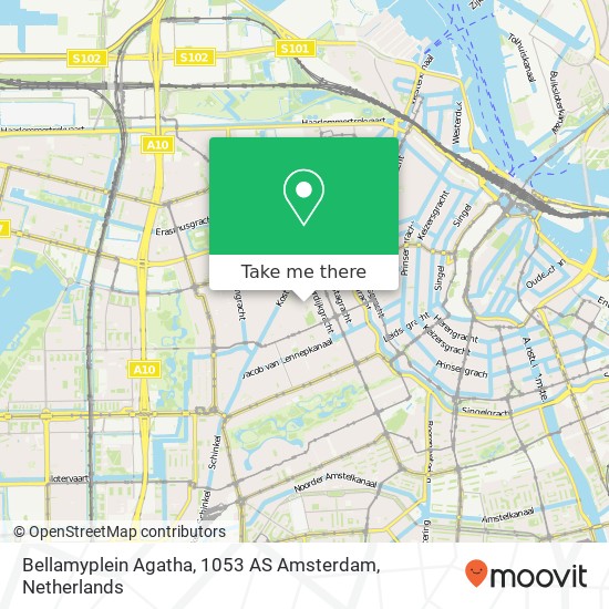 Bellamyplein Agatha, 1053 AS Amsterdam map