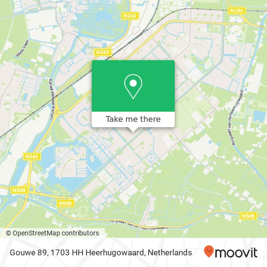 Gouwe 89, 1703 HH Heerhugowaard map