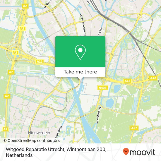 Witgoed Reparatie Utrecht, Winthontlaan 200 map