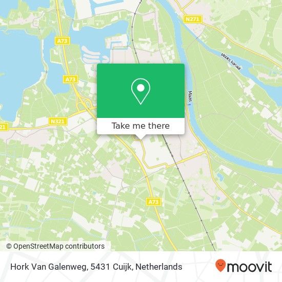 Hork Van Galenweg, 5431 Cuijk map