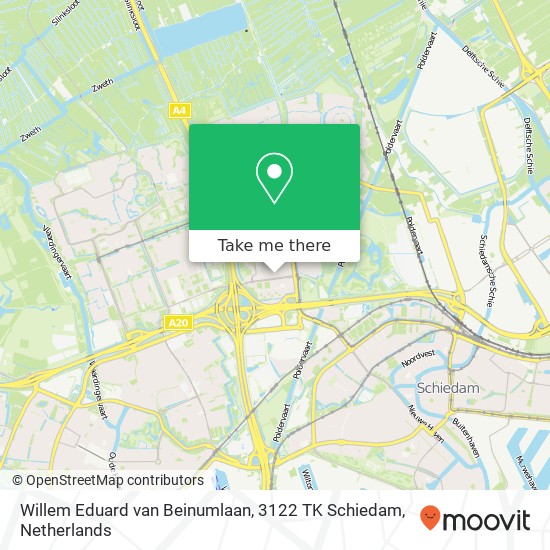 Willem Eduard van Beinumlaan, 3122 TK Schiedam map