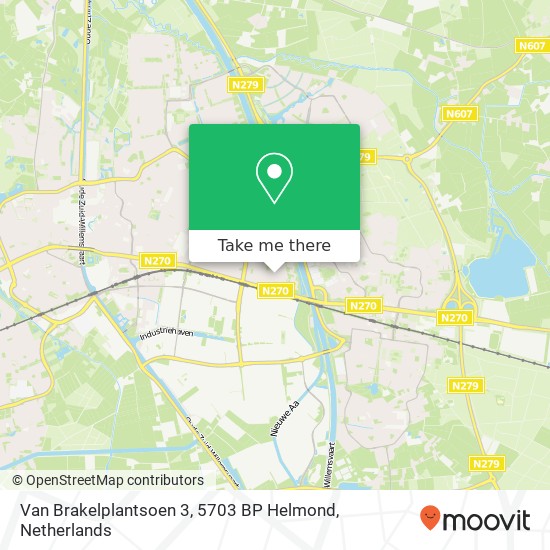 Van Brakelplantsoen 3, 5703 BP Helmond map