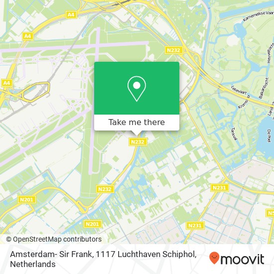 Amsterdam- Sir Frank, 1117 Luchthaven Schiphol map