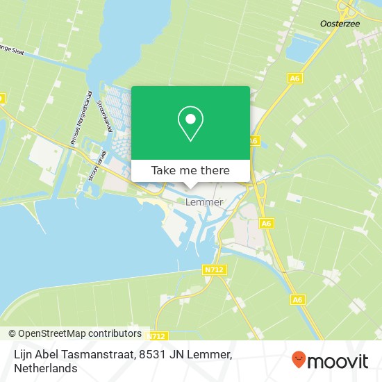 Lijn Abel Tasmanstraat, 8531 JN Lemmer map