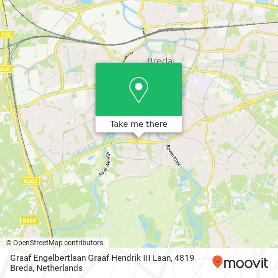 Graaf Engelbertlaan Graaf Hendrik III Laan, 4819 Breda map