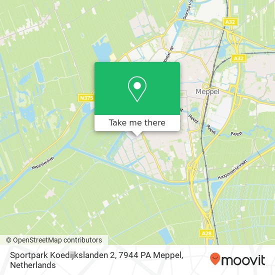 Sportpark Koedijkslanden 2, 7944 PA Meppel Karte