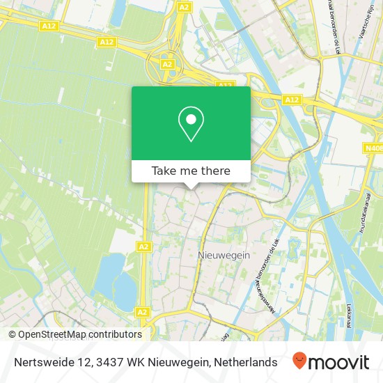 Nertsweide 12, 3437 WK Nieuwegein map