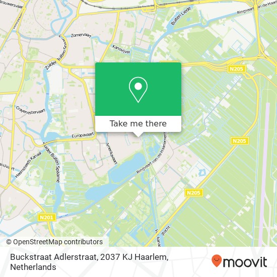 Buckstraat Adlerstraat, 2037 KJ Haarlem map