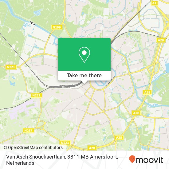 Van Asch Snouckaertlaan, 3811 MB Amersfoort Karte