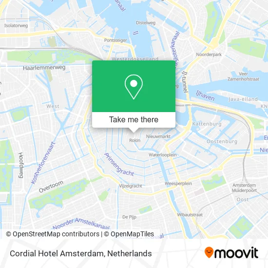 Cordial Hotel Amsterdam map