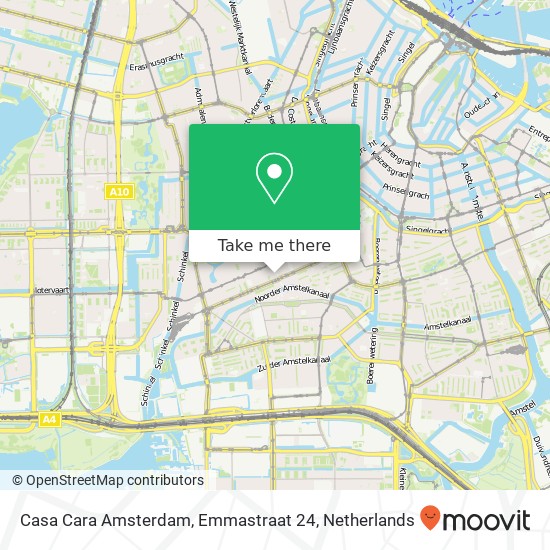 Casa Cara Amsterdam, Emmastraat 24 map