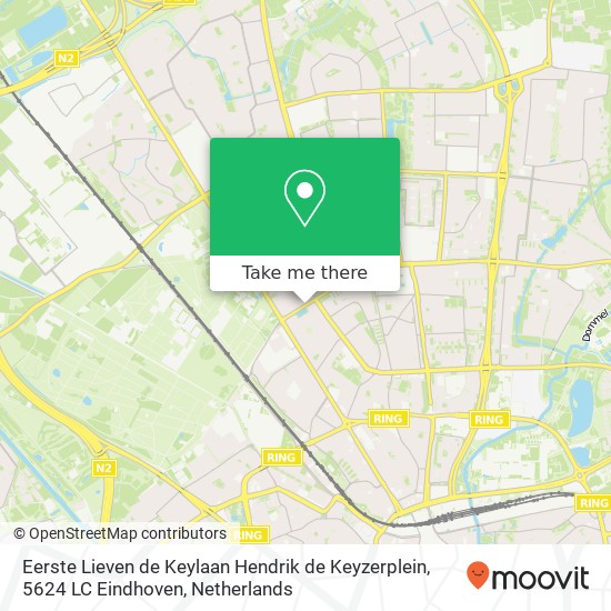 Eerste Lieven de Keylaan Hendrik de Keyzerplein, 5624 LC Eindhoven map