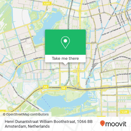 Henri Dunantstraat William Boothstraat, 1066 BB Amsterdam map