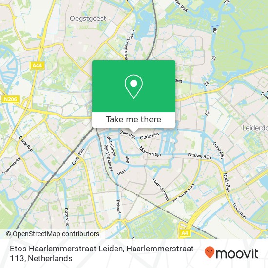 Etos Haarlemmerstraat Leiden, Haarlemmerstraat 113 Karte