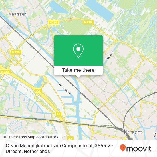 C. van Maasdijkstraat van Campenstraat, 3555 VP Utrecht map
