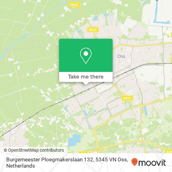 Burgemeester Ploegmakerslaan 132, 5345 VN Oss map