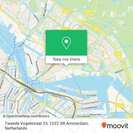 Tweede Vogelstraat 33, 1022 XR Amsterdam map