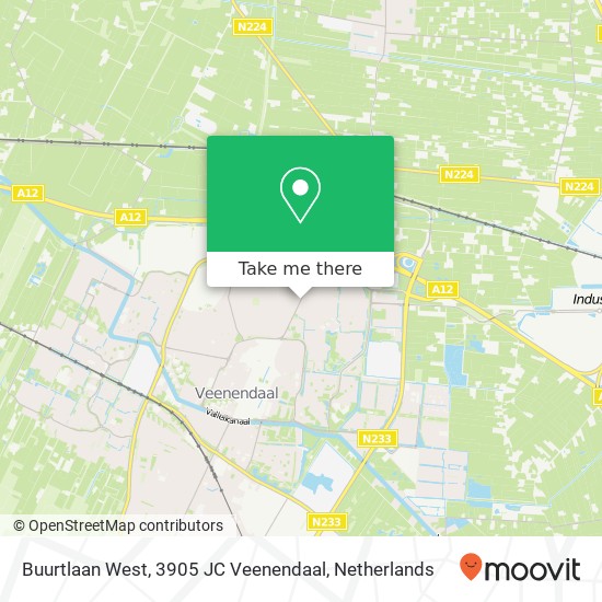 Buurtlaan West, 3905 JC Veenendaal map