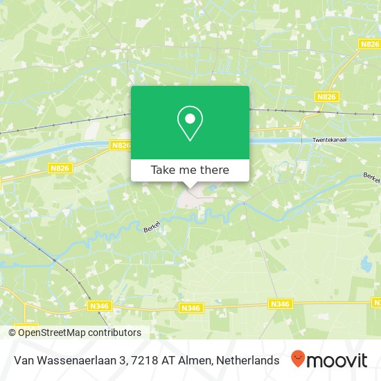 Van Wassenaerlaan 3, 7218 AT Almen map