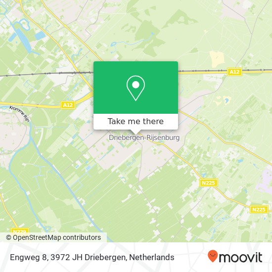 Engweg 8, 3972 JH Driebergen map