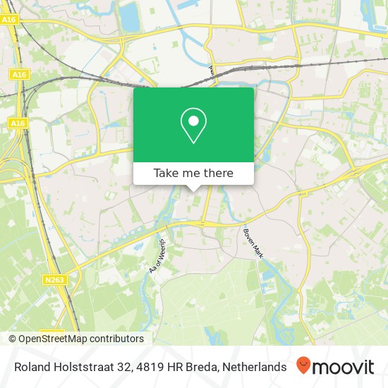 Roland Holststraat 32, 4819 HR Breda map