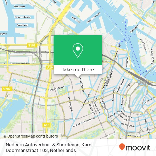 Nedcars Autoverhuur & Shortlease, Karel Doormanstraat 103 map