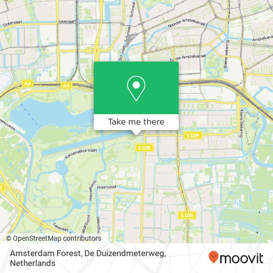 Amsterdam Forest, De Duizendmeterweg Karte