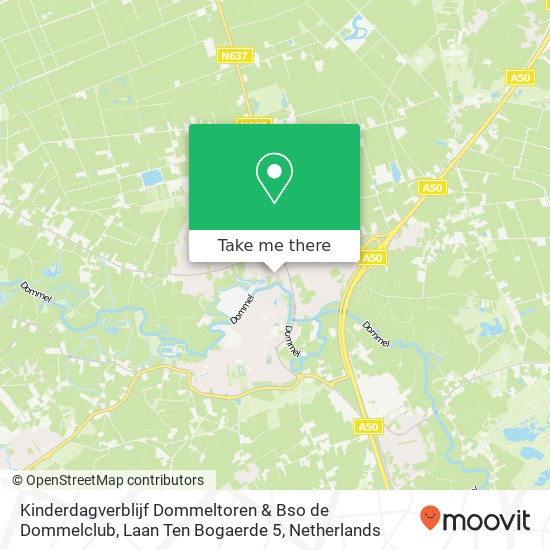 Kinderdagverblijf Dommeltoren & Bso de Dommelclub, Laan Ten Bogaerde 5 map