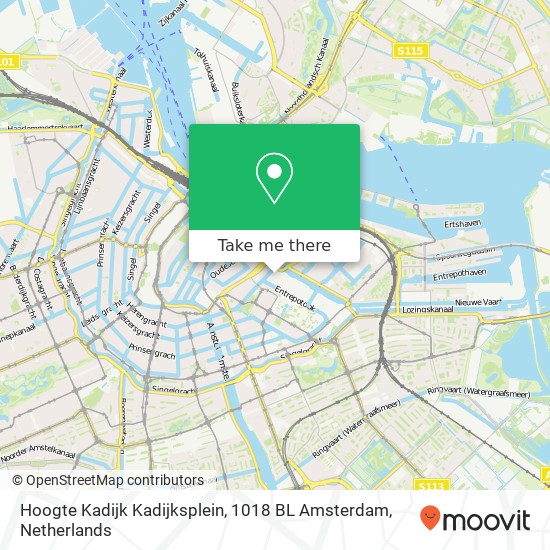Hoogte Kadijk Kadijksplein, 1018 BL Amsterdam Karte