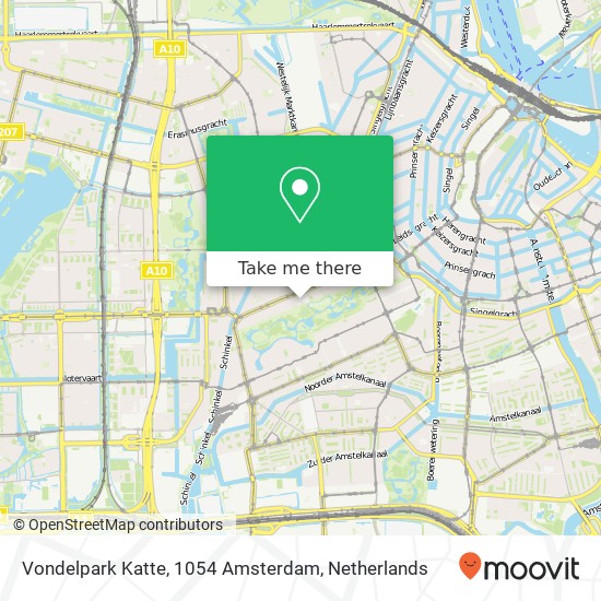 Vondelpark Katte, 1054 Amsterdam Karte