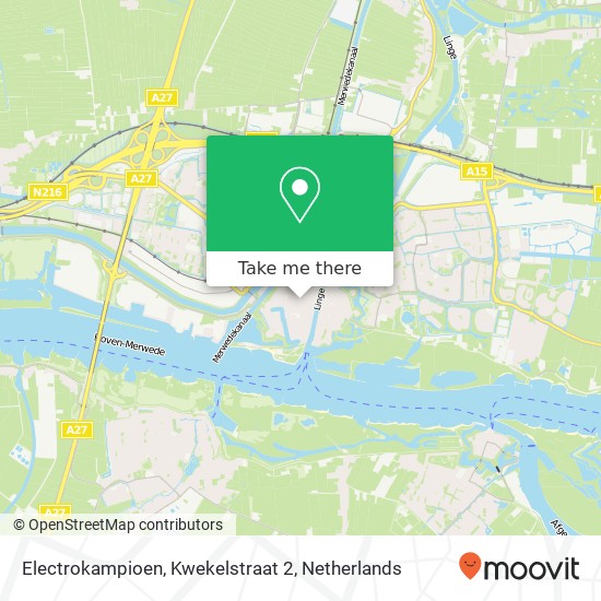 Electrokampioen, Kwekelstraat 2 Karte