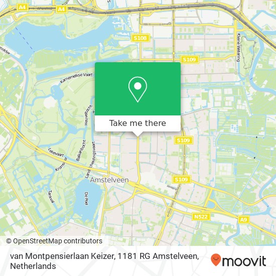 van Montpensierlaan Keizer, 1181 RG Amstelveen Karte