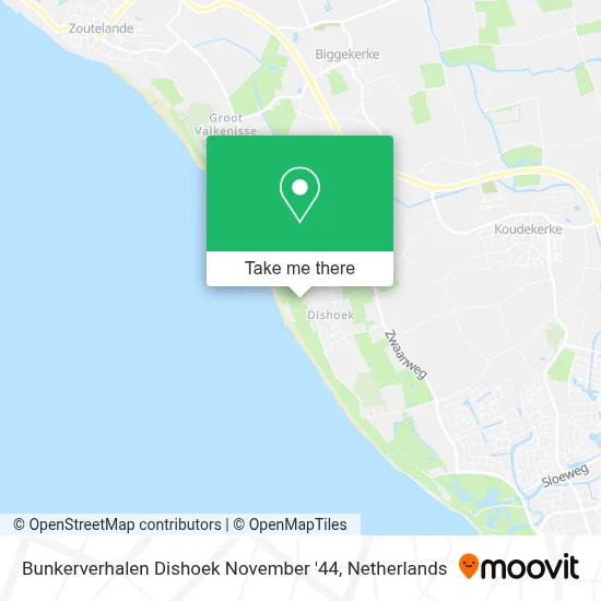 Bunkerverhalen Dishoek November '44 map