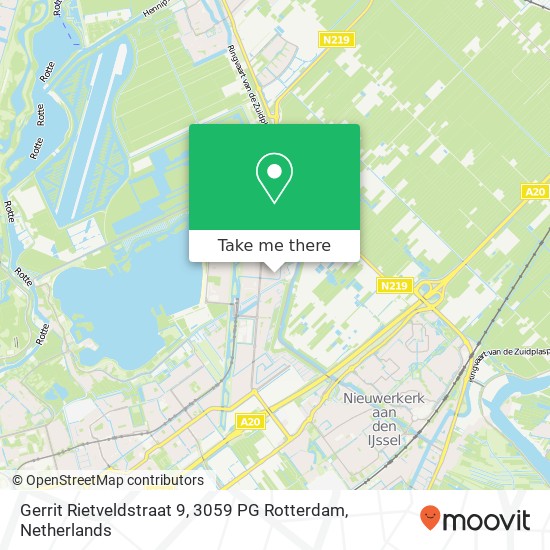 Gerrit Rietveldstraat 9, 3059 PG Rotterdam map