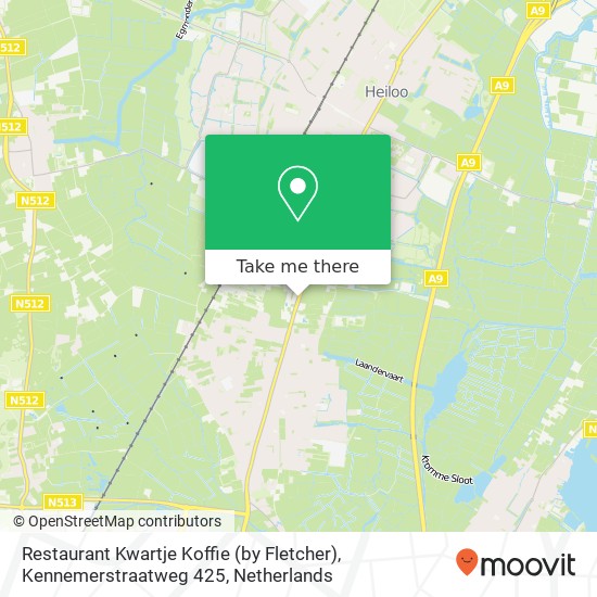 Restaurant Kwartje Koffie (by Fletcher), Kennemerstraatweg 425 map
