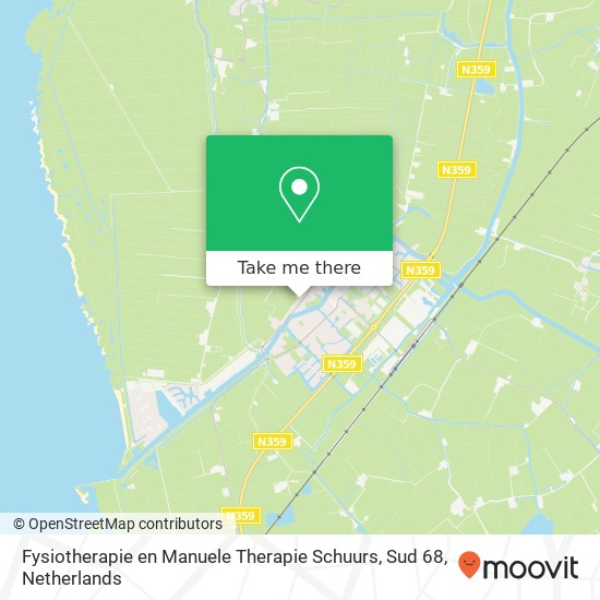 Fysiotherapie en Manuele Therapie Schuurs, Sud 68 map