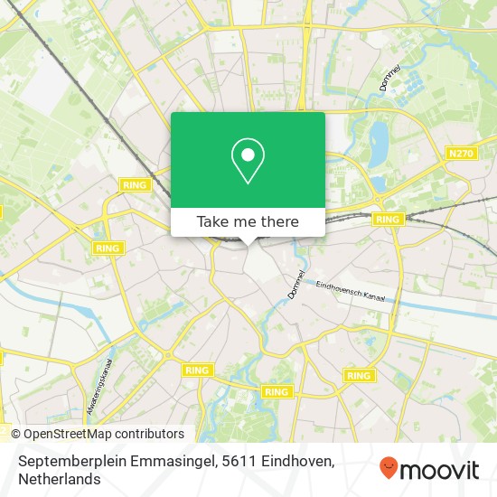 Septemberplein Emmasingel, 5611 Eindhoven Karte