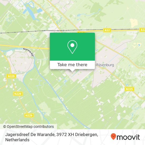 Jagersdreef De Warande, 3972 XH Driebergen map