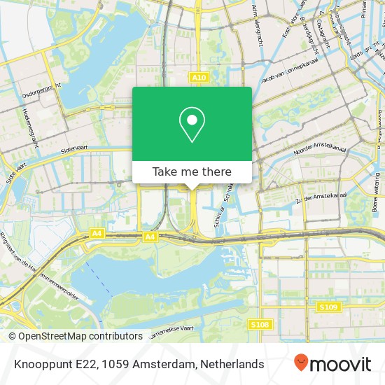 Knooppunt E22, 1059 Amsterdam map
